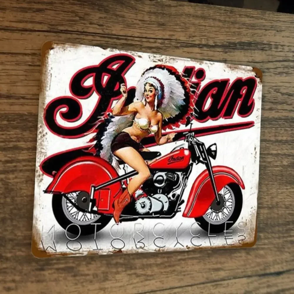 Indian Motorcycles Girl on Bike‎ Mouse Pad